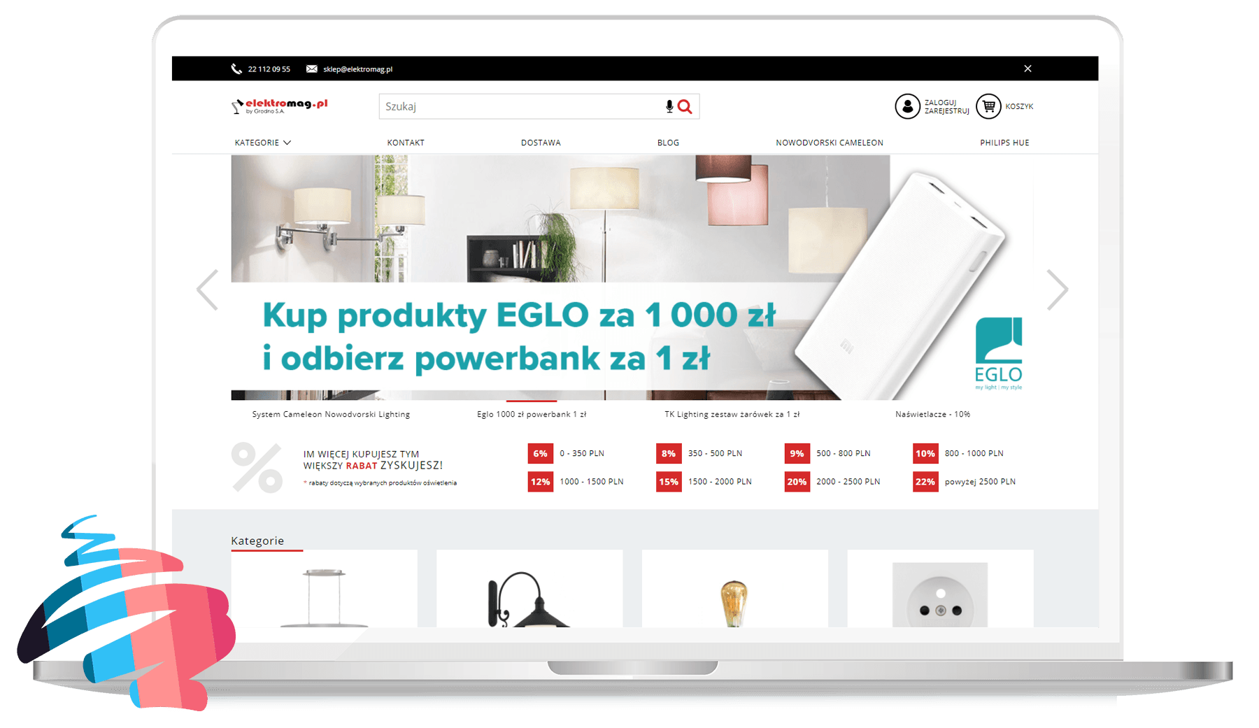 zrzut ekranu strony elektromag.pl